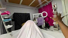 Hot Latina Surprise Ignites Steamy Bed Fuck