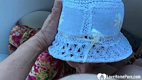 saggy tits milf deepthroats in hotel room