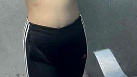 Curvy student babe gets wild in the hotel bathroom