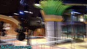 ebony teen babe struts in heels showing off curves