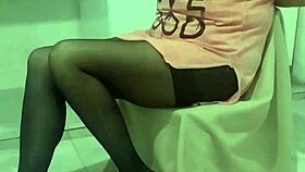 Mature Turkish Wife's Pantyhose Fetish Ignites Kitchen Passion