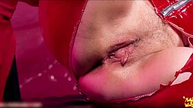 MollyRedWolf works out Persona 5 style pushing anal toy deep in 4K