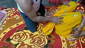 first night passion as young indian babe gets fucked deep on floor and creampied hard