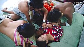 Desi Kamwali Bai Fucks Hard with Desi Boys in Full Movie Cumshots