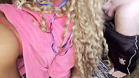 vicky menage sucks off that huge brazilian interracial cock deep
