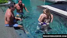 WOW! Big Tits Blondes Katie Kush And Kenzie Madison Suck Monster Cocks Poolside!