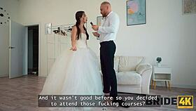 Little Slutty Bride Embraces Cock Deep in Ass