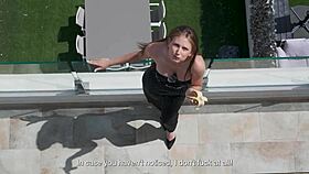 my tall neighbor's tight wet pussy gripped my monster cock after dinner creampie surprise.