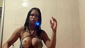 delivery guy drops food and stays for hot crossdressing brazilian fuck