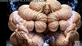 abigails muscles explodin growin huge pump factory fmg ai... oh man!
