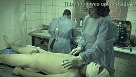 Dominatrix nurse april torments patient penis in electro hospital exam