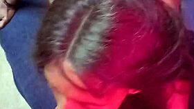 petite black babe sucks thick cock bent over tight pussy doggystyle pounding