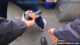 Naughty Kitty Valance Sucks Guard's Cock Bent Over Doggystyle Cum Bath