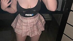 Hot babe spots my cock, learns to suck then i fuck her rough pov 😈🍆 she cums hard!