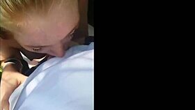 A cute tinder girl eagerly sucks cock outdoors in public pov bliss