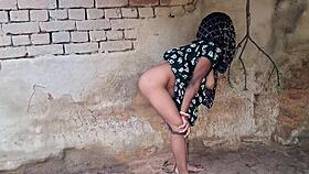 in a tiny shack the husband pins his wife down and pounds her tight pussy relentlessly