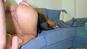 watching movie with curvy latina milf makes my cock hard she sucks then we fuck creampie