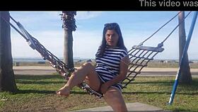 hey, wanna watch this big-titted babe get bent over publicly?