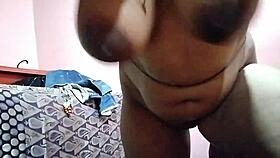 desi wife shows huge natural tits to ex boyfriend teasing