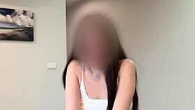 Wanna see this cute asian teen ride till cum floods her belly?