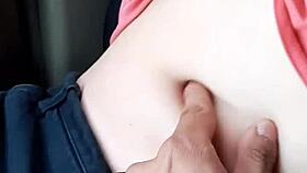 Bisexual couple indulges in erotic belly button fetish massage