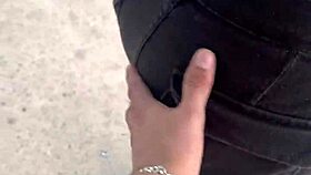 Latina teen with huge ass gets fucked hard in car while chatting with clueless boyfriend on phone