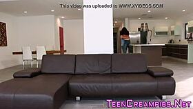 tat teen begs for rough monster cock creampie pounding