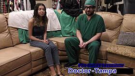 dr tampa catheterizes humiliated aria nicole in latex gloves hospital roleplay pov