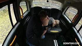blonde takes steamy taxi blowjob handjob offer