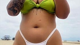 um, that cheese seller couldnt stop staring at my beach pussy flash