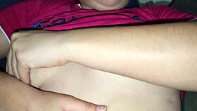 My student babe shows off her nice perky tits during steamy amateur fuck session