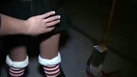 skinny campus teen joins 3some blowjob creampie party hardcore fuckfest