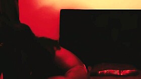 Brunette takes big black cock deep with huge natural tits