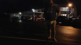 she heads outside in public wearing her super thick diaper for the thrill