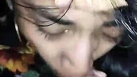 Cute petite beauty desperately sucks throbbing cock