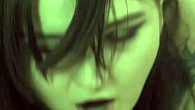 Cum Drips from Pussy as She Strap-On Pounds Him in Chastity Belt Blowjob