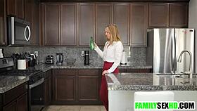 Blonde Milf Joins Teen Couple for Threesome Fuck