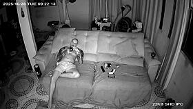 Security Camera Catches Busty Brazilian Nerd Latina in Steamy Action