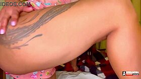 Alessandra marque fingers her brazilian pussy hard with building tesao tension