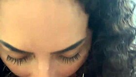 brazilian latina curls unleash sloppy pov deepthroat masturbation cum tits blast