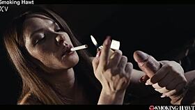 ride big cock reverse cowgirl sata style cig in hand