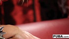 brunette pornstars dominate with big tits strap-on fetish action