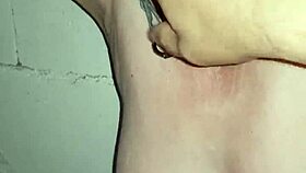 bound slave dressed for outdoor training and hardcore exhib