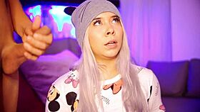 Submissive latina bbw craves cum taste before sleep on webcam