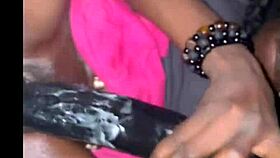 Uber Driver Watches Me Pound My Shaved Pussy with Huge Dildo After Valentine's Fuck