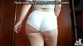 Romanian brunette mistress farts in femdom ass worship compilation close-up