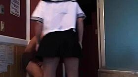 she kicks his balls hard 💥