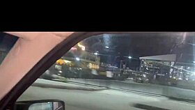 Uber Driver Watches Me Pound My Shaved Pussy with Huge Dildo After Valentine's Fuck