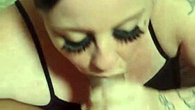 her head game shines in sloppy deepthroat on massive black cock
