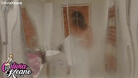 heart pounding as curvy british neighbor showers big natural tits exposed